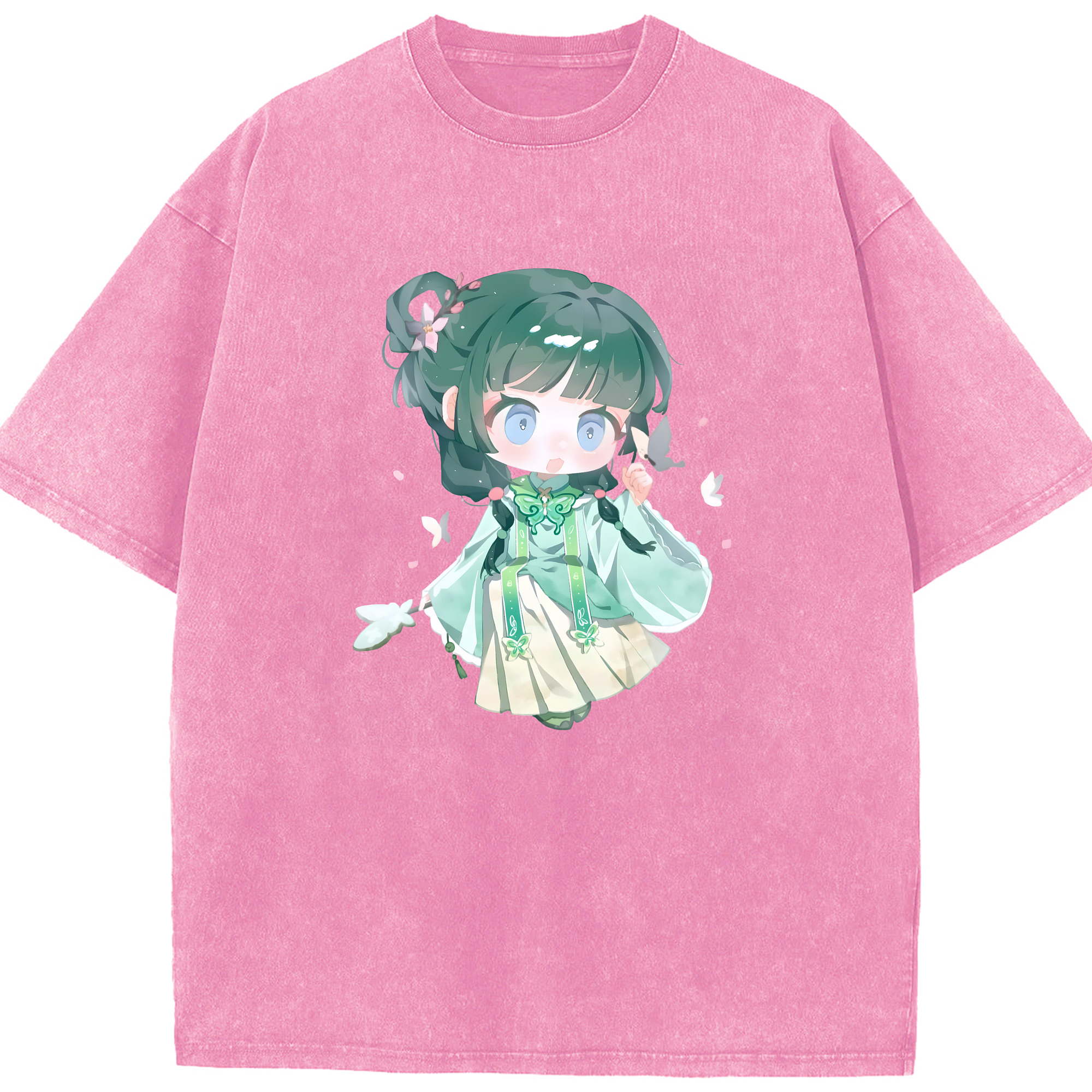 （画像用） 薬屋のひとりごと The Apothecary Diaries 綿100% ヴィンテージ風 半袖Tシャツ（フロントプリント）